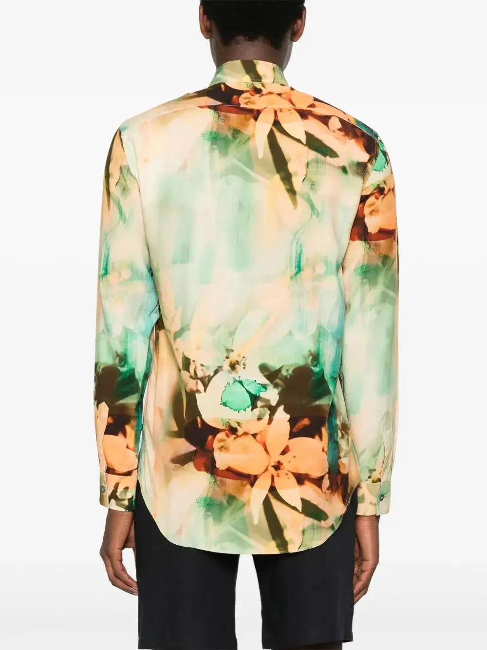floral-print shirt