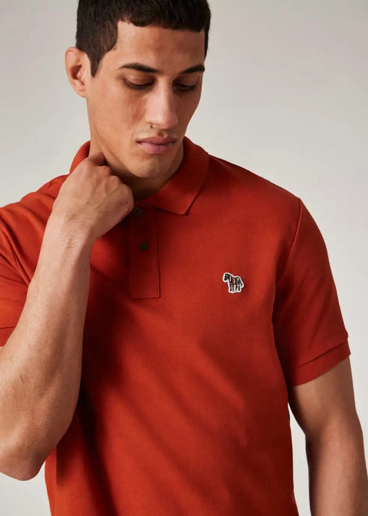 Ecru Organic Cotton Zebra Polo Shirt
