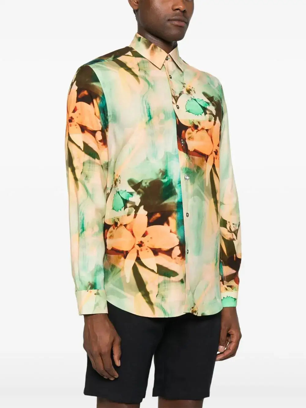 floral-print shirt